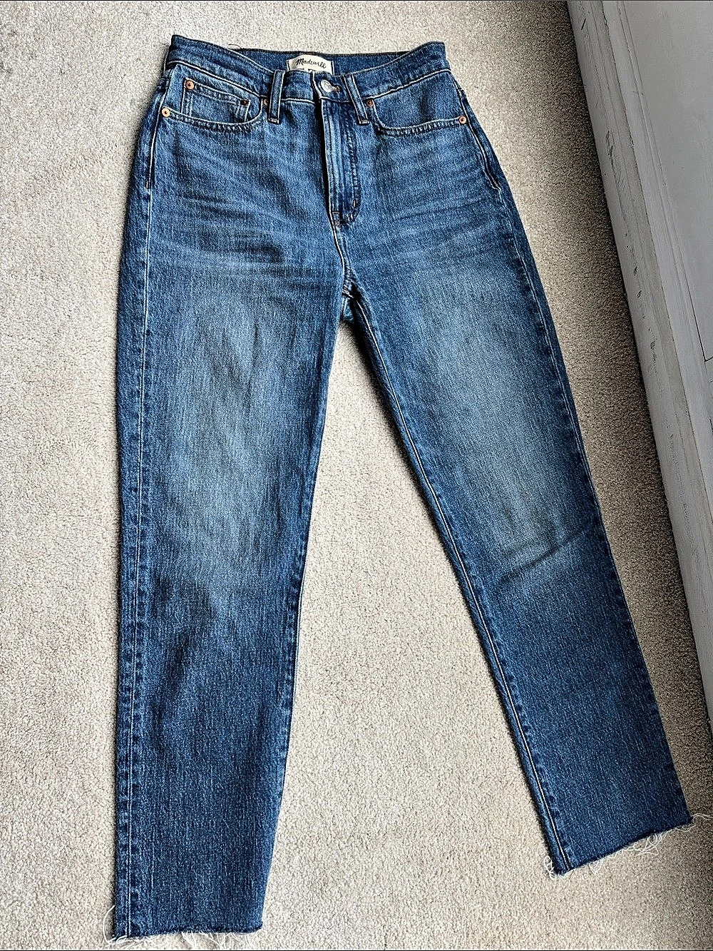Madewell The Perfect Vintage Jean Straight Leg Jeans Waist 25 Blue
